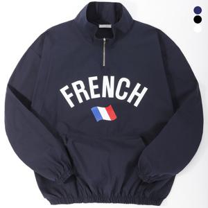 [후앙스] 오버핏 프렌치 레터링 아노락 BNJP1101