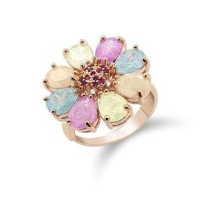 [갤러리민] 파스텔꽃큐빅 반지/드롭반지/큐빅목걸이/링반지