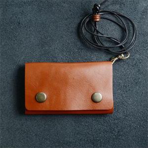 [에치펠레]가죽 직사각 목걸이카드지갑/명함지갑/ECPN