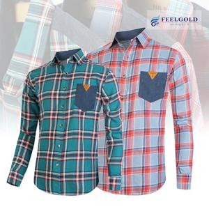 [필골드] MS210 로스트벨리체크 슬림핏셔츠