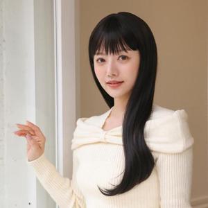긴머리 패션가발 롱씨컬펌 통가발