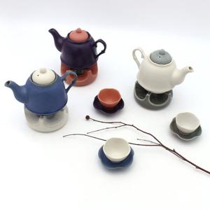 달소금 무광 도자기 주전자/워머/찻잔 풀세트(3color)