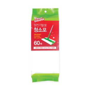 국산 정전기발생청소포 60매(205x290mm) 정전기청소포 정전기포