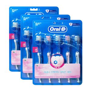 오랄비 초소형헤드 미세모 벨벳 칫솔 5개입 3ea