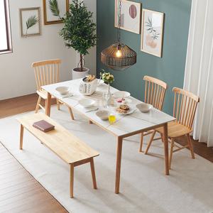 몬스 통세라믹 원목 6인 식탁 세트_벤치형 KEF045C (착불)