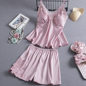 빅사이즈 여성 슬립나시 속바지세트 잠옷 캐미솔 3730