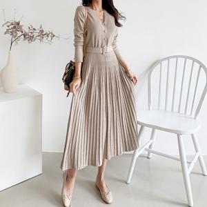 [나크21] (55~77) 플레어 니트 원피스 NK21-O-2 /빅사이즈