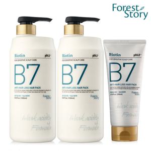 B7 안티헤어로스 약산성 탈모 헤어팩 1000ml 2개+200ml