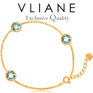 [브리앙] 18K 블루 워터 3캐럿 팔찌 (금팔찌,생일선물,여자선물)