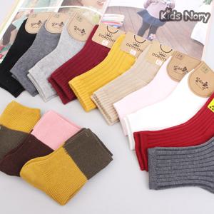 키즈노리]골지 무지 아동양말 모음/유아/아기/어린이/키즈/흰색