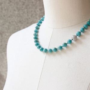 바이데이지 01SN042 파베볼 12월탄생석 터키석 목걸이