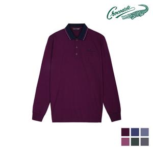 [크로커다일] 자가드 요꼬 카라티셔츠 CDAA6TP3702