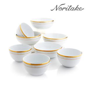 [노리다케] 4335 햄프셔골드 한식기 8P 세트(공기4+대접4)