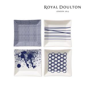 [로얄덜튼] 퍼시픽 12cm 사각접시 4P 세트