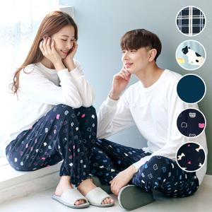 커플 울트라스판 피치기모 파자마 9부바지 팬츠