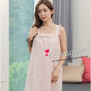 [러브어필]순면60수 고급자수레이스 끈샤워가운1종(9482SG)골프