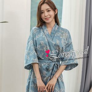 [러브어필]실크느낌 잎새문양 세련된 여자 로브가운WSG9388골프