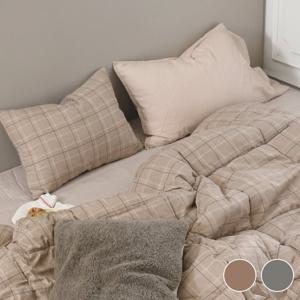 [올리비아데코] 먼지없는  헤이체크 세미워싱 차렵이불(Q)