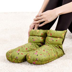 천연허브 냉온열 순면 100% 발 찜질팩(한쌍) 프리미엄 - 카키