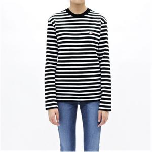 메종키츠네 마린 스트라이프 남여공용 티셔츠 FU00115KJ0044 BLA