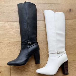 [블루피오레] 스키니벨트 하이힐 롱부츠 BFS1122