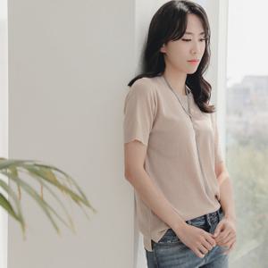 바이데이지 01Bn0385 화이트 큐빅 볼체인 롱목걸이