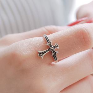 제이로렌 04R0525 크로스 마카사이트 실버 묵주반지