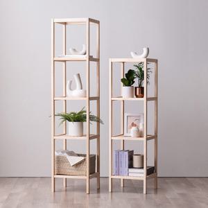 아씨방가구 네오 강화유리 원목 수납 선반장 4단X5단