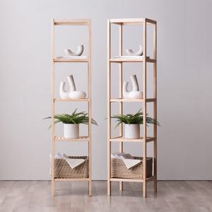 아씨방가구 네오 강화유리 원목 수납 선반장 5단X5단