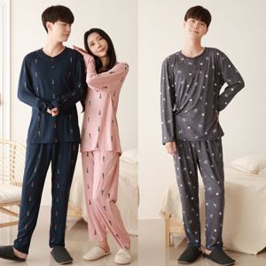 소프트 피치기모 마약잠옷 임산부 홈웨어 실내복 긴팔 잠옷