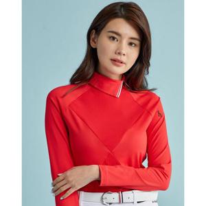 헤지스 골프 여성 SWING SUPPORTER레드 시크 절개 이너 티셔츠 HWTS0D711R2