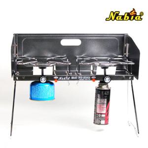 나비아 캠핑/낚시용 트윈 가스버너 이소가스 전용 (STB-100)