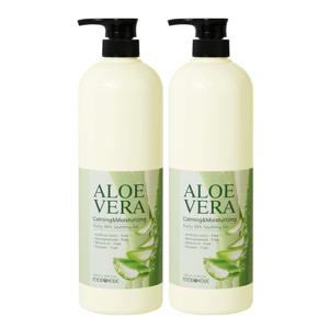 (1+ 1)푸드어홀릭 알로에베라 수딩젤 1000ml /펌프형 대용량 병풀추출물함유 진정 수딩겔