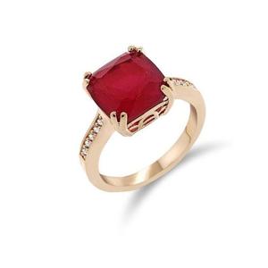 [갤러리민] 진레드 사각큐빅반지/드롭반지/볼드/쥬얼리세트