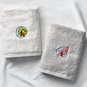 스폰지밥 40수 바스타올 1P (파우치 포함)