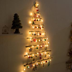 크리스마스 벽트리 나무 LED 리디아 우드 100cm 벽걸이 풀세트 소품 데코 촬영