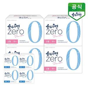 순수한면 생리대 제로 소형 18P x 4팩+중형4p