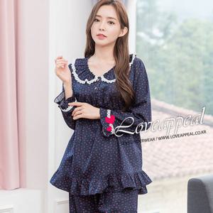 [러브어필]프릴포인트 40수 주자면 캐주얼 여자잠옷(WS9466)