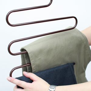 에코벨 바지걸이 S자 5단/옷걸이 옷커버 화장품 정리함