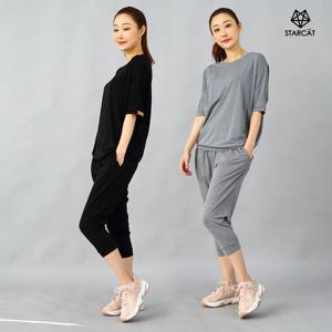 필라테스복 여성운동복 빅사이즈  가오리핏반팔 A6TS44P5