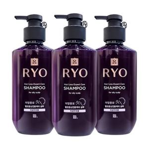 려 자양윤모 지성 두피용 샴푸 400ml 3개묶음