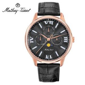 메티티솟 Mathey-Tissot 남성 가죽밴드시계 H1886RPN