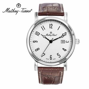 메티티솟 Mathey-Tissot 남성 가죽밴드시계 H611251AG