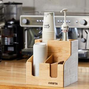 우드 홈카페 커피머신 컵 홀더 정리대 아론 4구