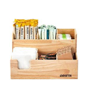 우드 홈카페 커피머신 컵 홀더 정리대 수납 6구