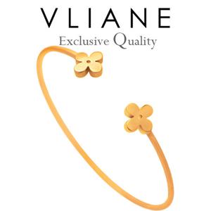 [브리앙] 18K 플라워 텐션 뱅글 팔찌 (금팔찌,생일선물,링팔찌)