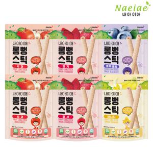 내아이애 유기농 롱뻥 과일스틱 과자 6종 세트 아기과자
