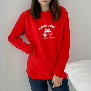 [험블] 사과바구니 레트로 프린팅 홈웨어 데일리 긴팔티