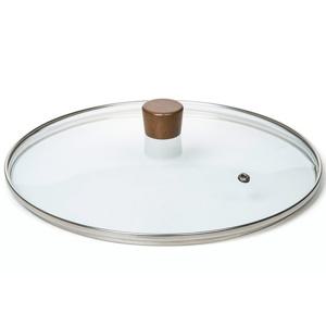 강화유리 냄비뚜껑 원목손잡이26cm/후라이팬뚜껑가능