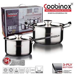 [쿠비녹스] 바론 풀스텐 2종냄비세트_16cm 편수+20cm 양수